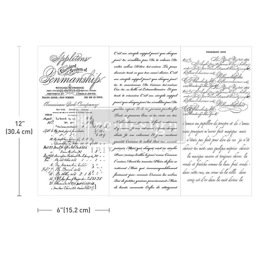Redesign Decor Transfer - Mini - Vintage Script Mastery
