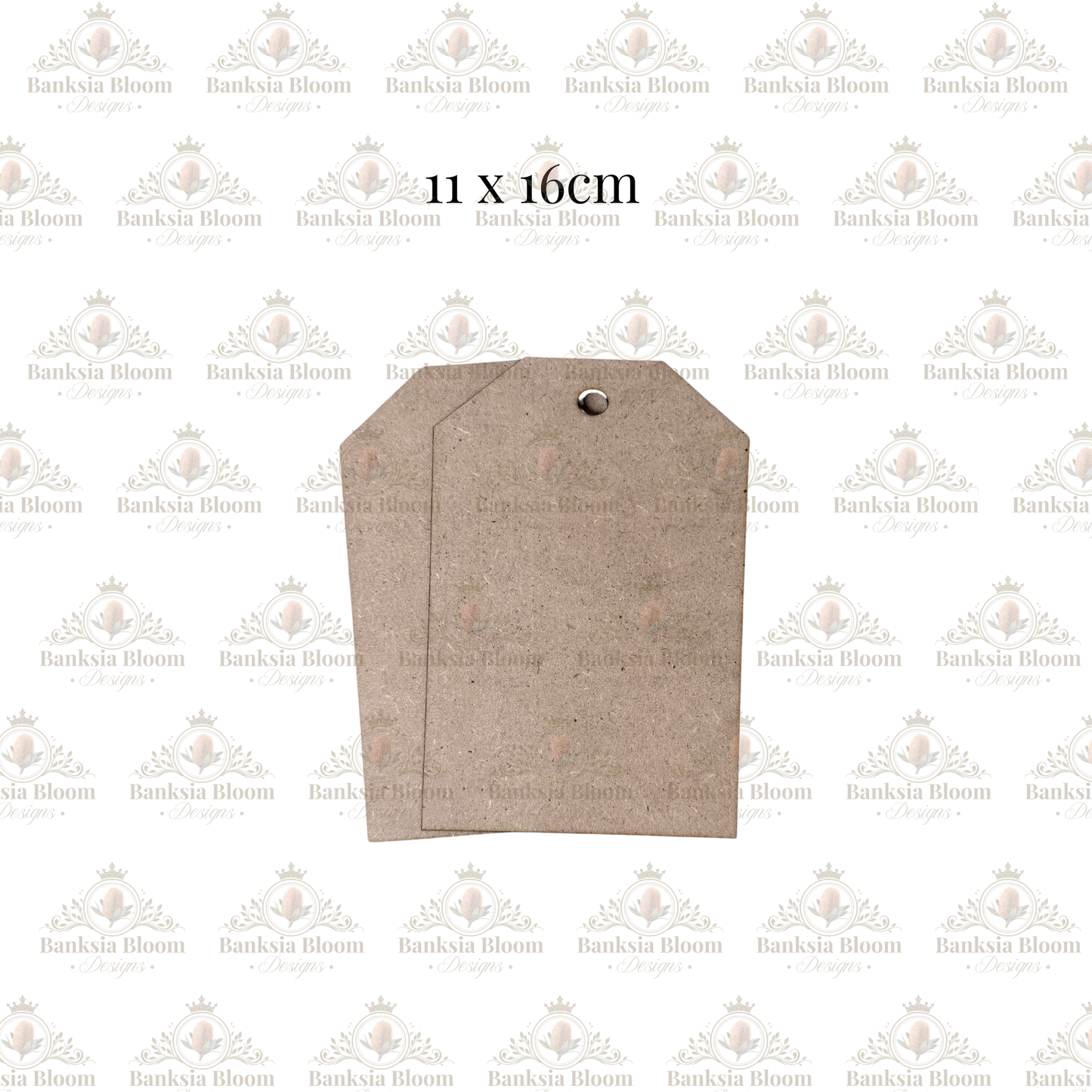 Blank - Classic Tag - Large - Set of 2 (11 x 16 cm)