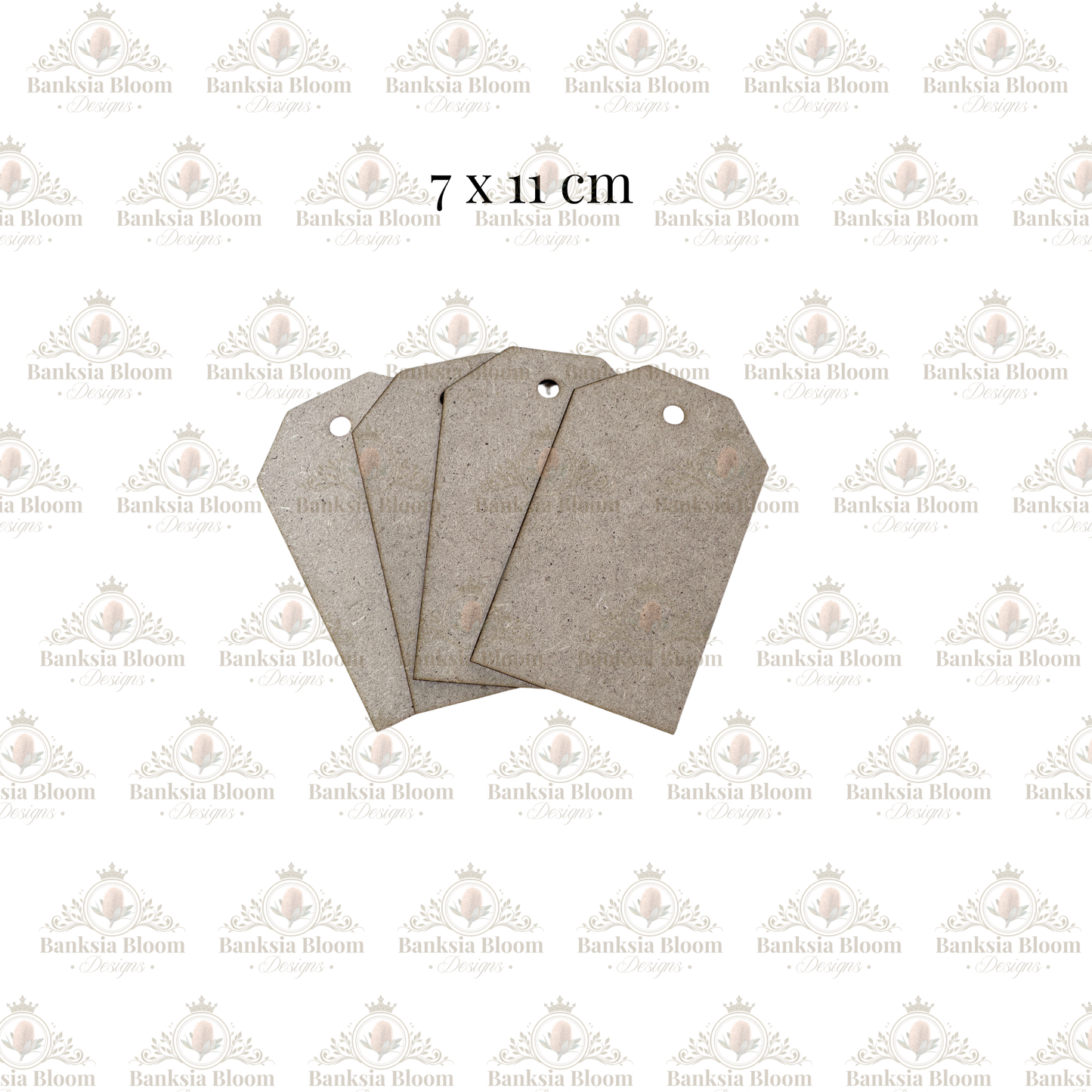 Blank - Classic Tag - Small - Set of 4 (7 x 11 cm)