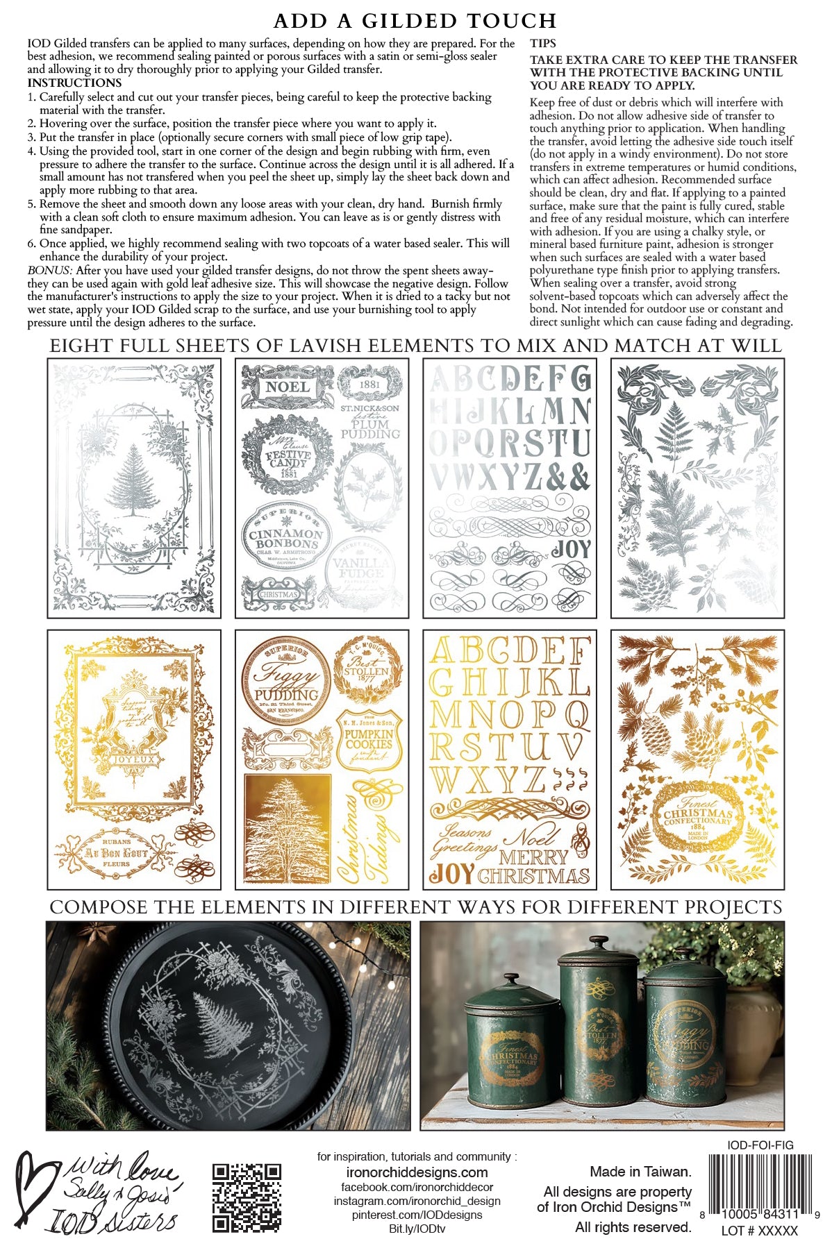 Iron Orchid Designs - Figgy & Flourish Decor Transfer Pad