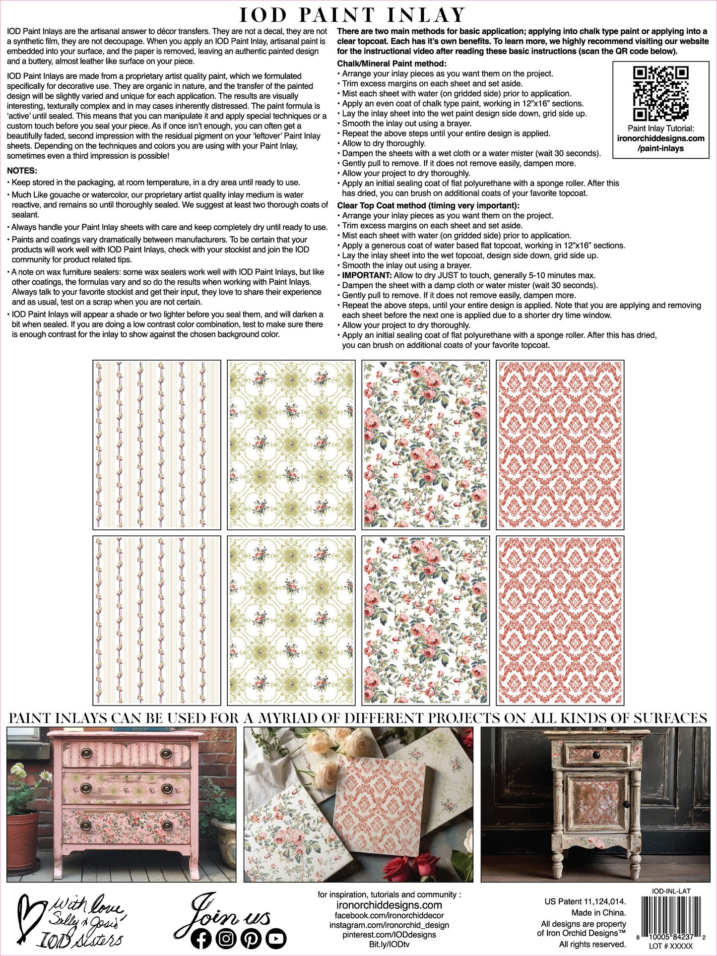Iron Orchid Designs - Lattice Rose Paint Inlay