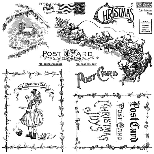 Iron Orchid Designs - Christmas Post Decor Stamp