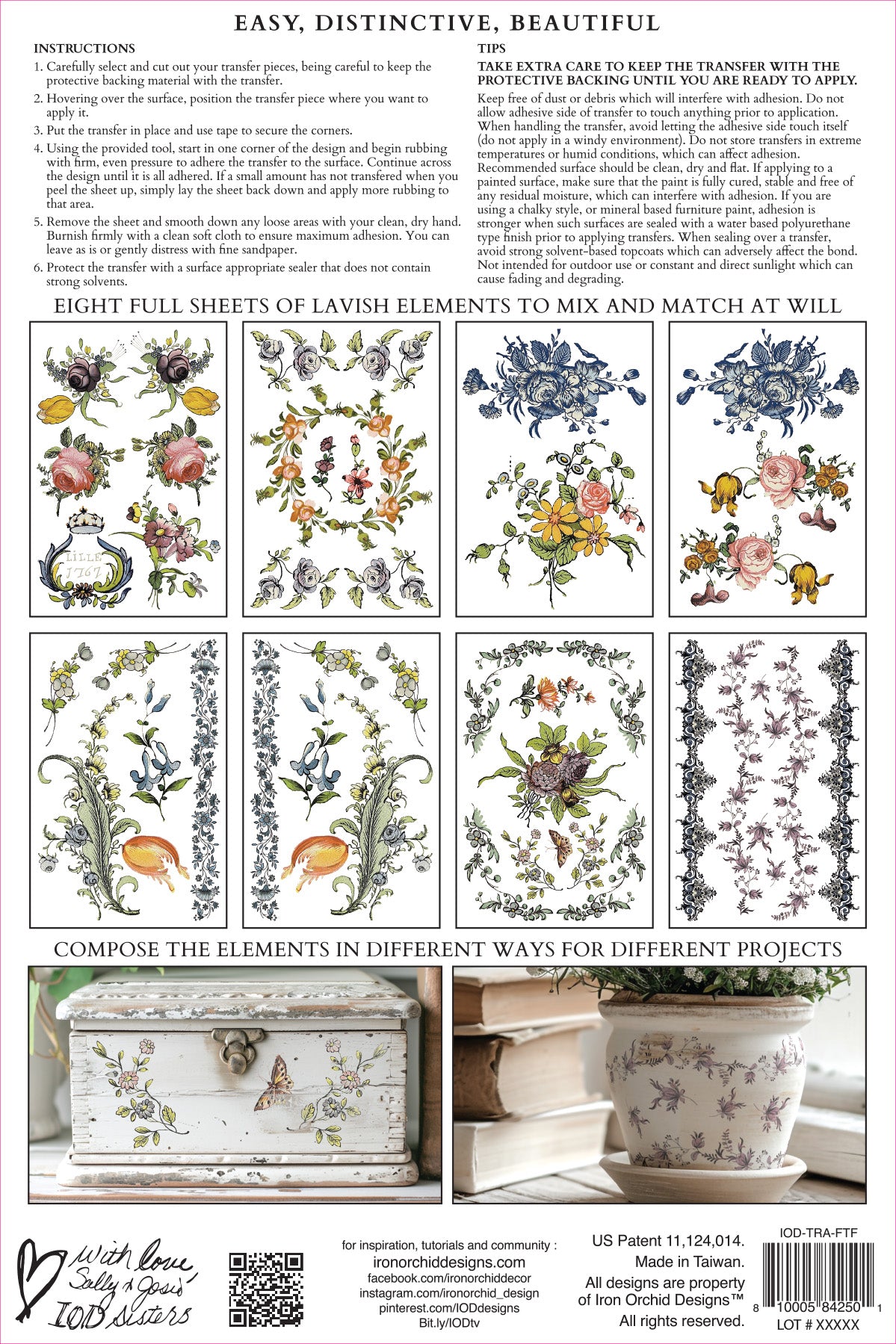 Iron Orchid Designs - Fairytale Florals Decor Transfer Pad