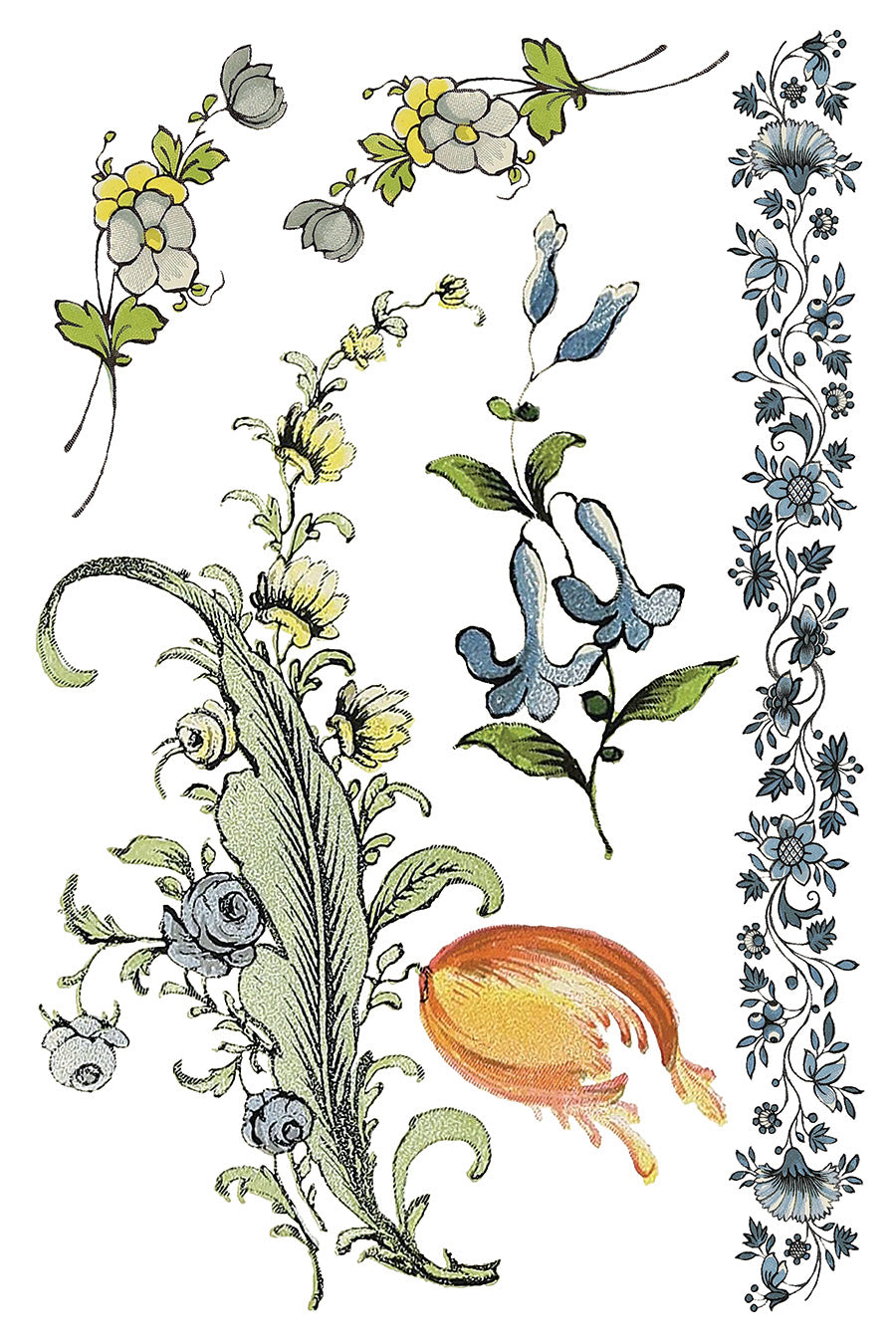 Iron Orchid Designs - Fairytale Florals Decor Transfer Pad