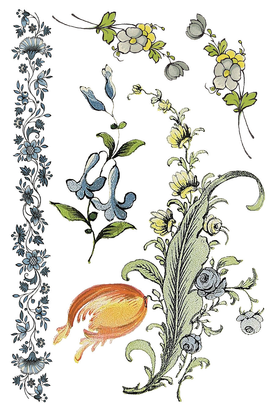 Iron Orchid Designs - Fairytale Florals Decor Transfer Pad