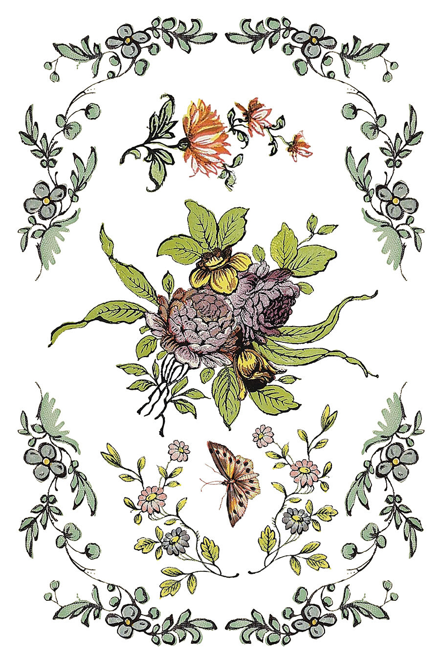 Iron Orchid Designs - Fairytale Florals Decor Transfer Pad