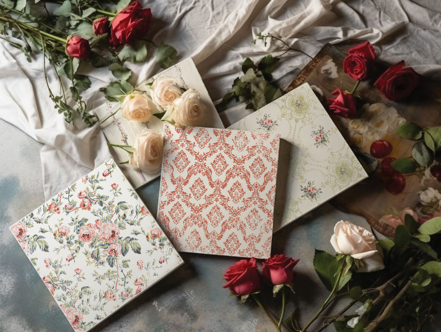 Iron Orchid Designs - Lattice Rose Paint Inlay