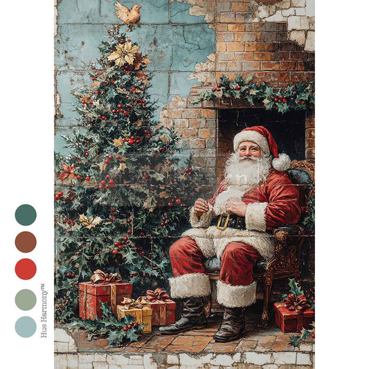 Redesign Decoupage Fiber (A4) - Cozy Claus Corner