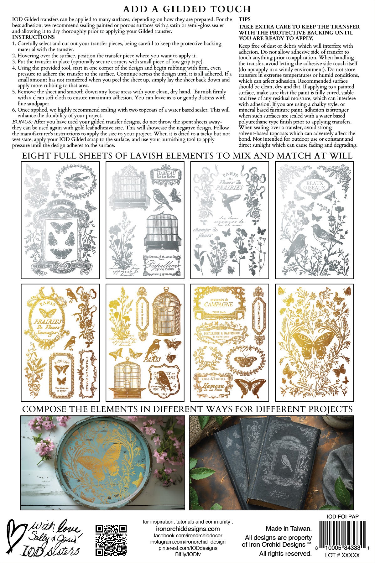 Iron Orchid Designs - Papillon Foil Transfer Pad