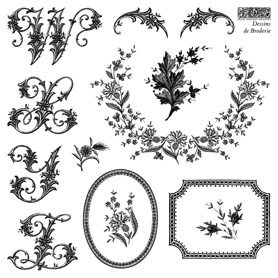 Iron Orchid Designs - Dessins de Broderie Decor Stamp (6 x 6)