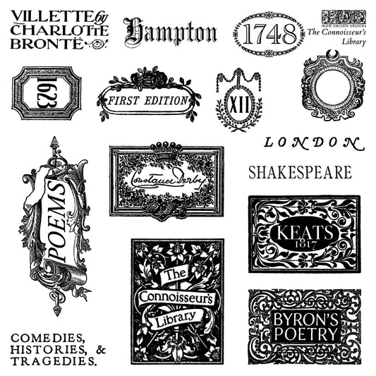 Iron Orchid Designs - The Connoisseur’s Library Decor Stamp (6 x 6)