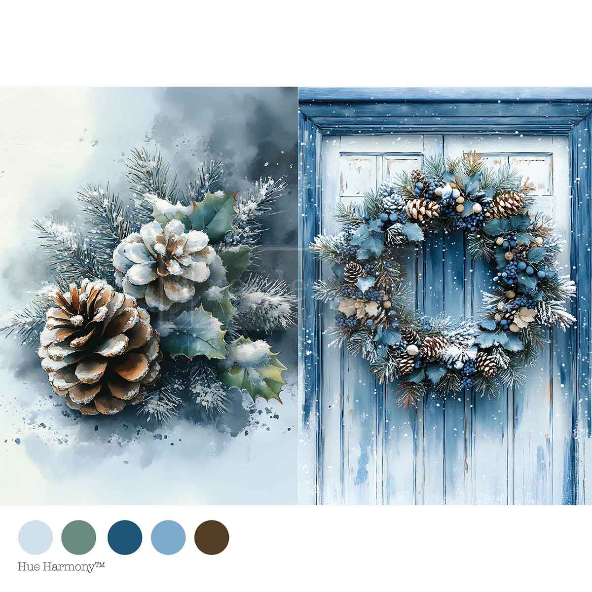 Redesign Decoupage Fiber (A4) - Wreath of Whispers