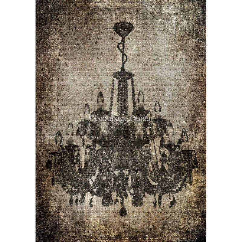Decoupage Queen - Crystal Chandelier Decoupage Paper - Rustic River Home