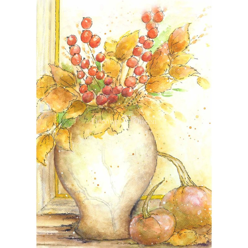 Decoupage Queen - Ellen J Goods - Gathered Leaves Decoupage Paper - Rustic River Home