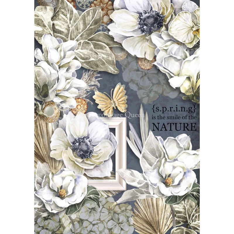 Decoupage Queen - Sugar Magnolia Decoupage Paper - Rustic River Home