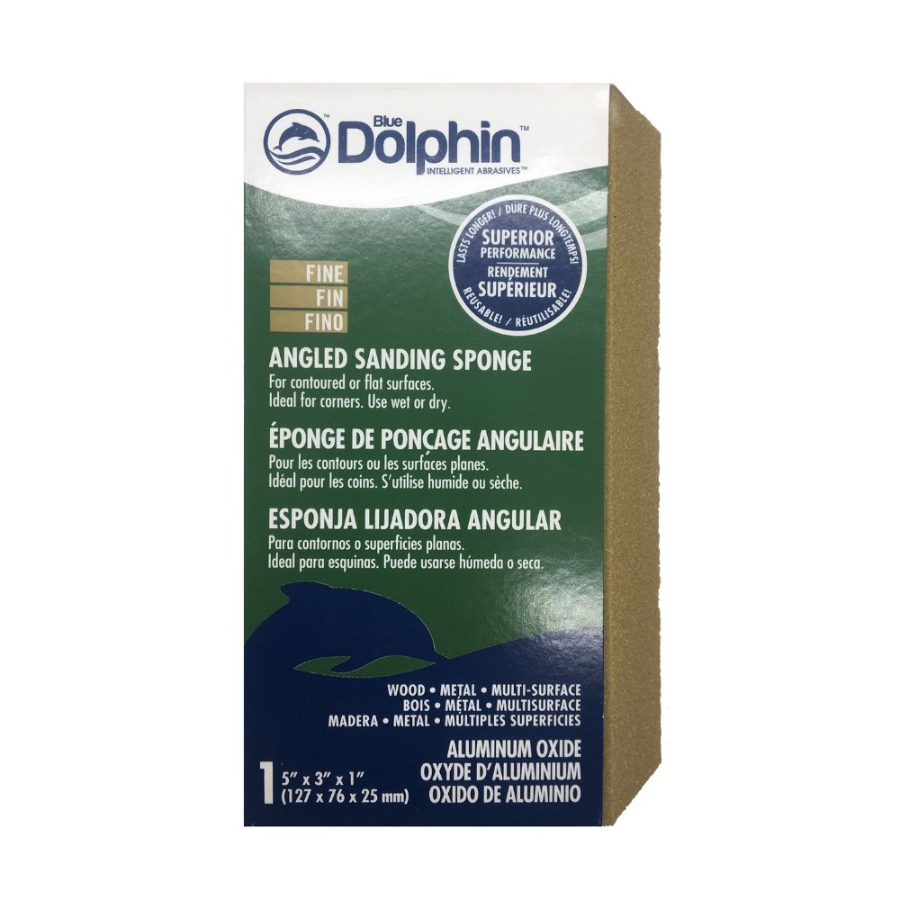 Fine Angled Sanding Sponge - Blue Dolphin - FA-10 - Rustic River Home