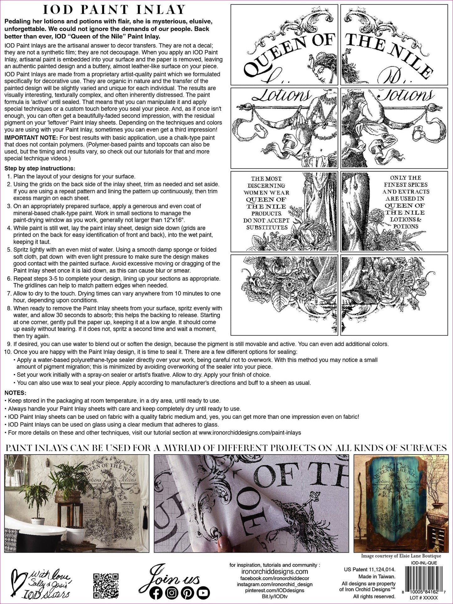 Iron Orchid Designs - Queen of the Nile Paint Inlay - Rustic River Home