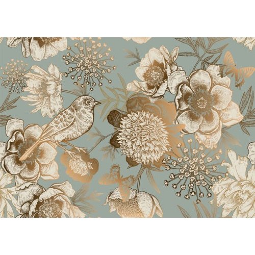 Mint by Michelle - Decoupage Paper - Foil Bird - Rustic River Home