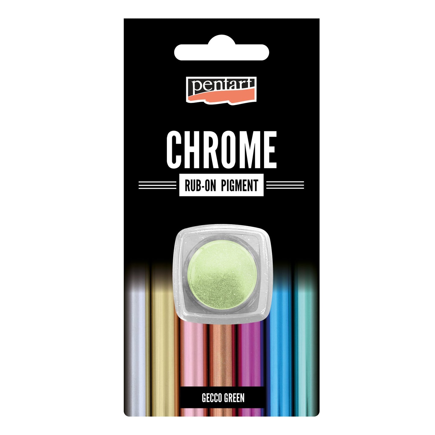 Pentart Chrome Rub-on Pigment - Gecco Green - Rustic River Home