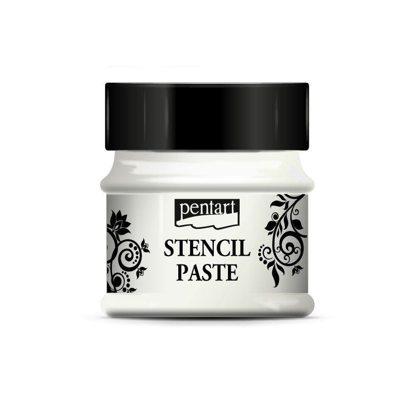 Pentart Stencil Paste - Metallic - 50ml - Silver - Rustic River Home