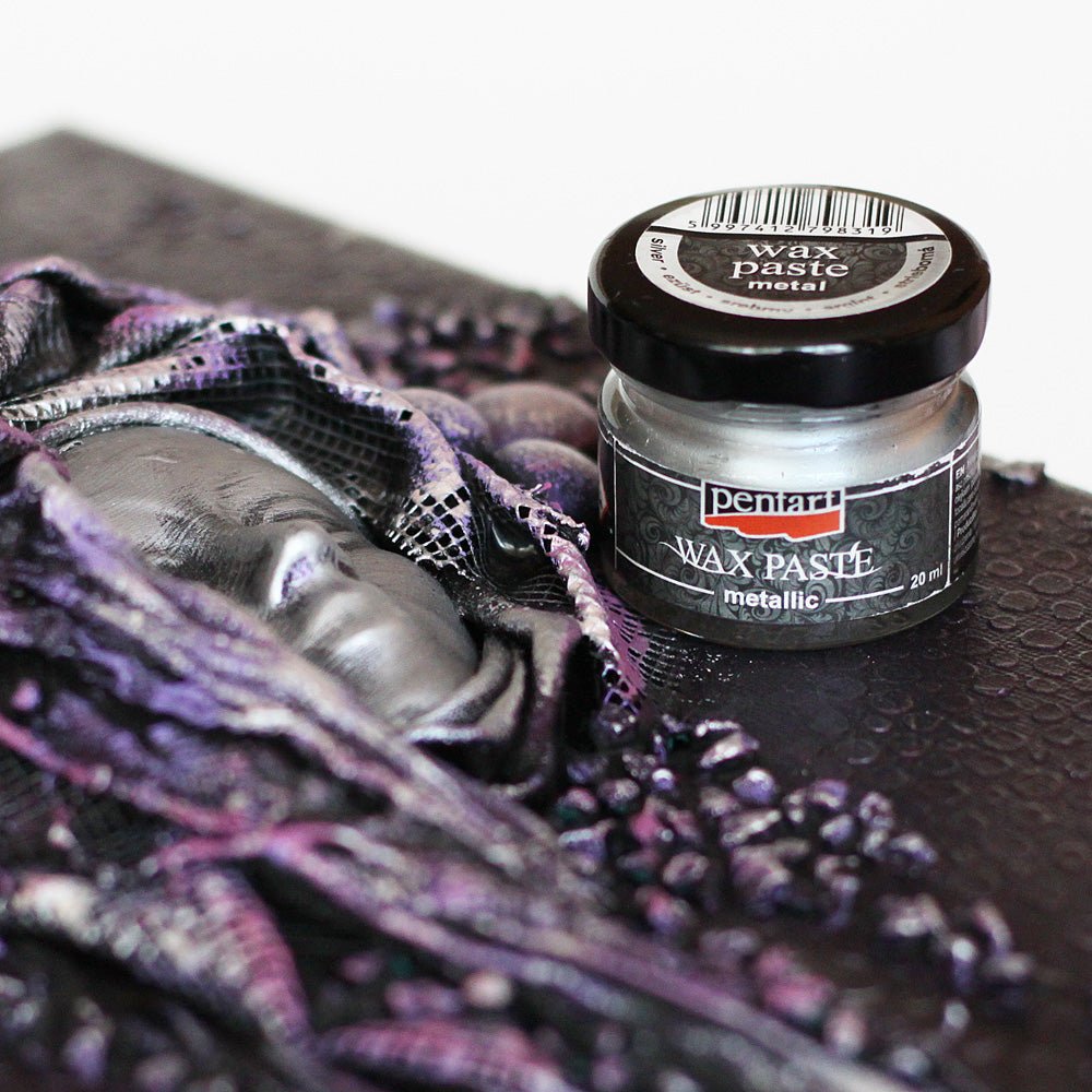 Pentart Wax Paste - Metallic - 20ml - Silver - Rustic River Home