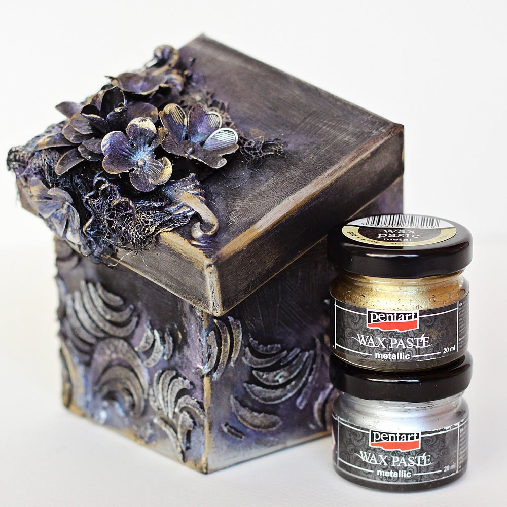 Pentart Wax Paste - Metallic - 20ml - Silver - Rustic River Home