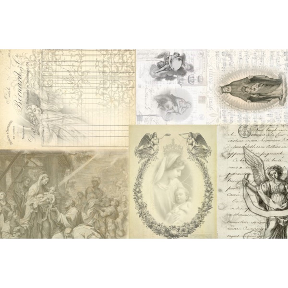 Roycycled Treasures - Angels Masterboard Decoupage Paper - 20x30in - Rustic River Home