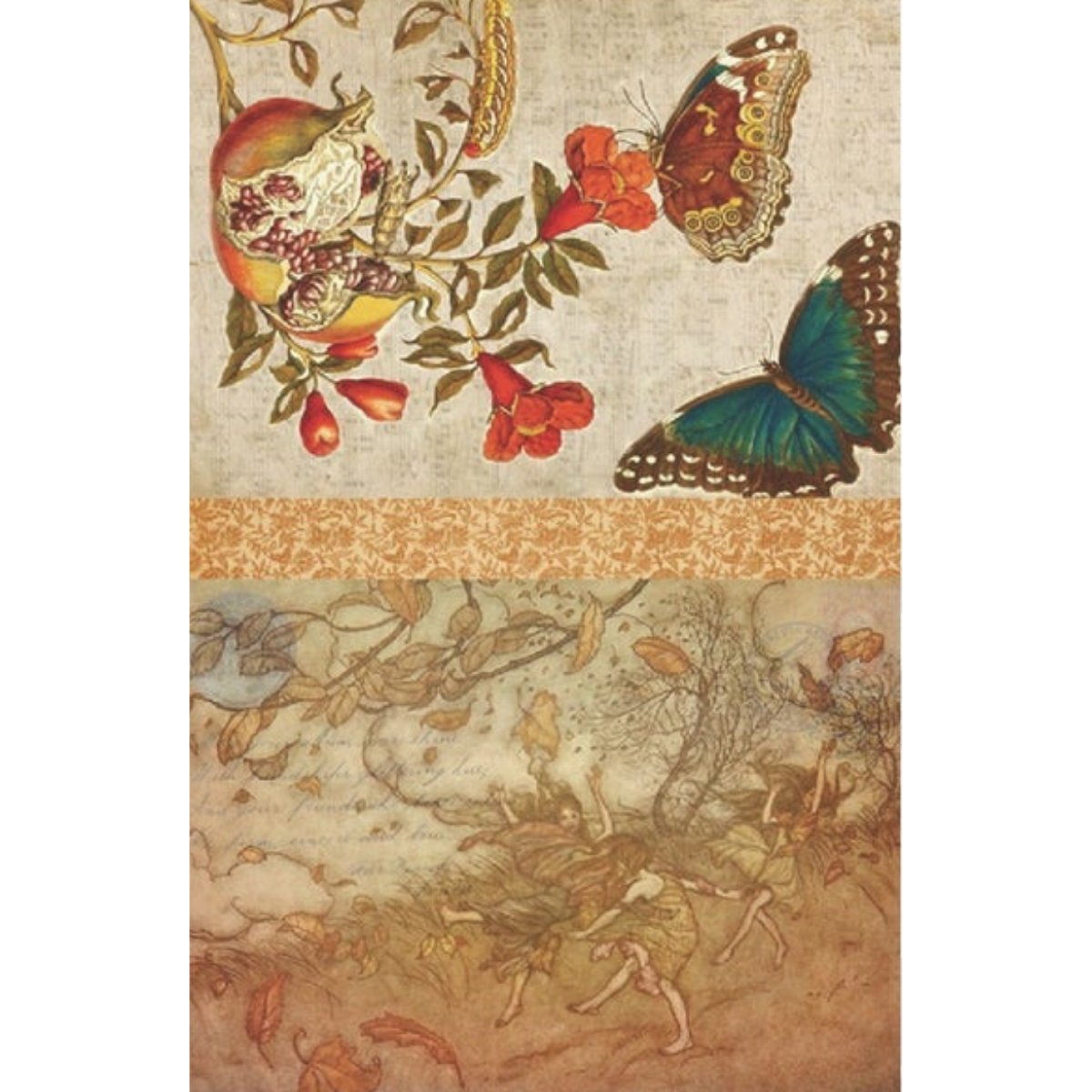 Roycycled Treasures - Fall Project Block Decoupage Paper - 20 x 30 in - Rustic River Home