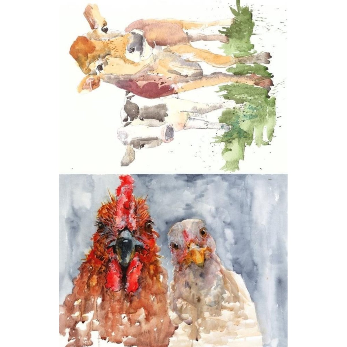 Roycycled Treasures - Farm Animals Decoupage Paper - 20x30in - Rustic River Home