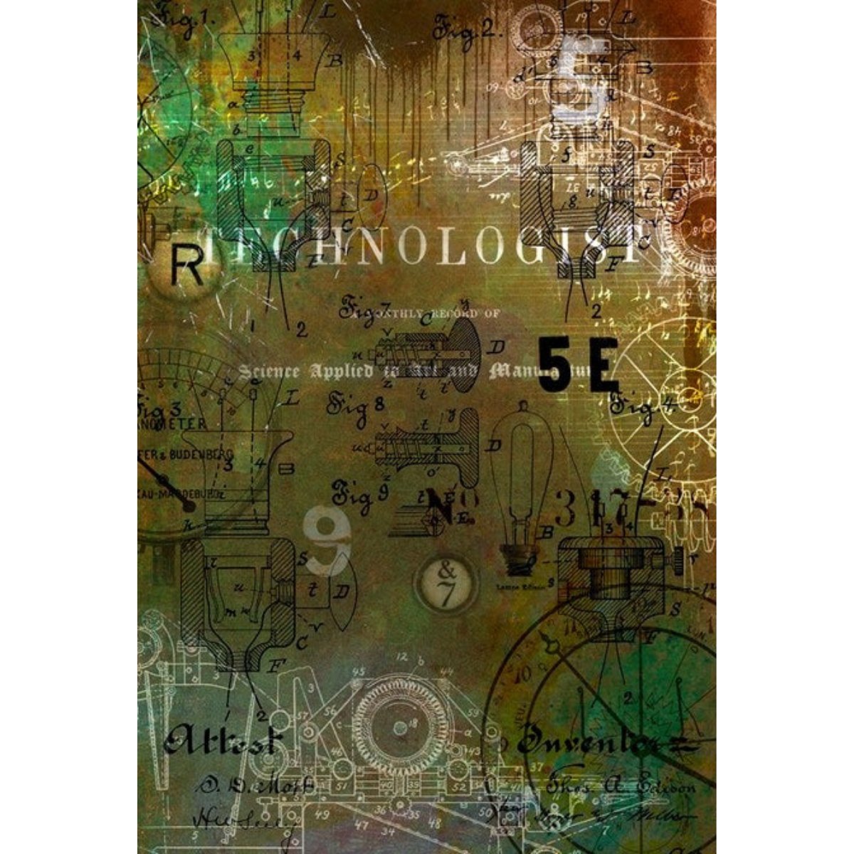 Roycycled Treasures - Technologist Decoupage Paper - 20x30in - Rustic River Home