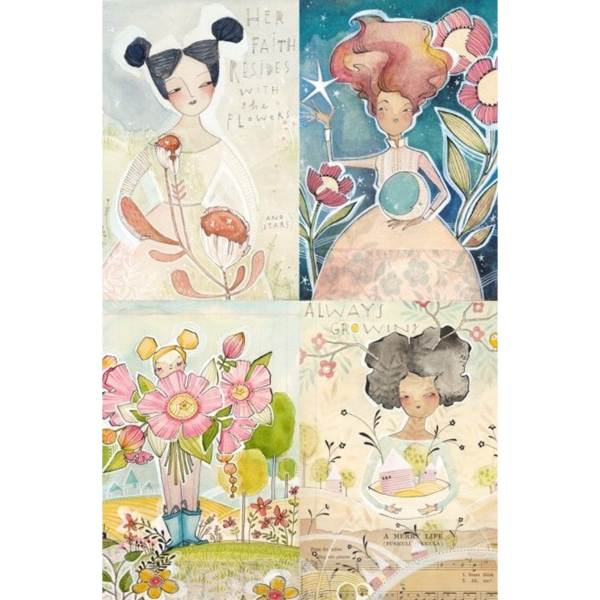 Roycycled Treasures - The Ladies Decoupage Paper - 20x30in - Rustic River Home