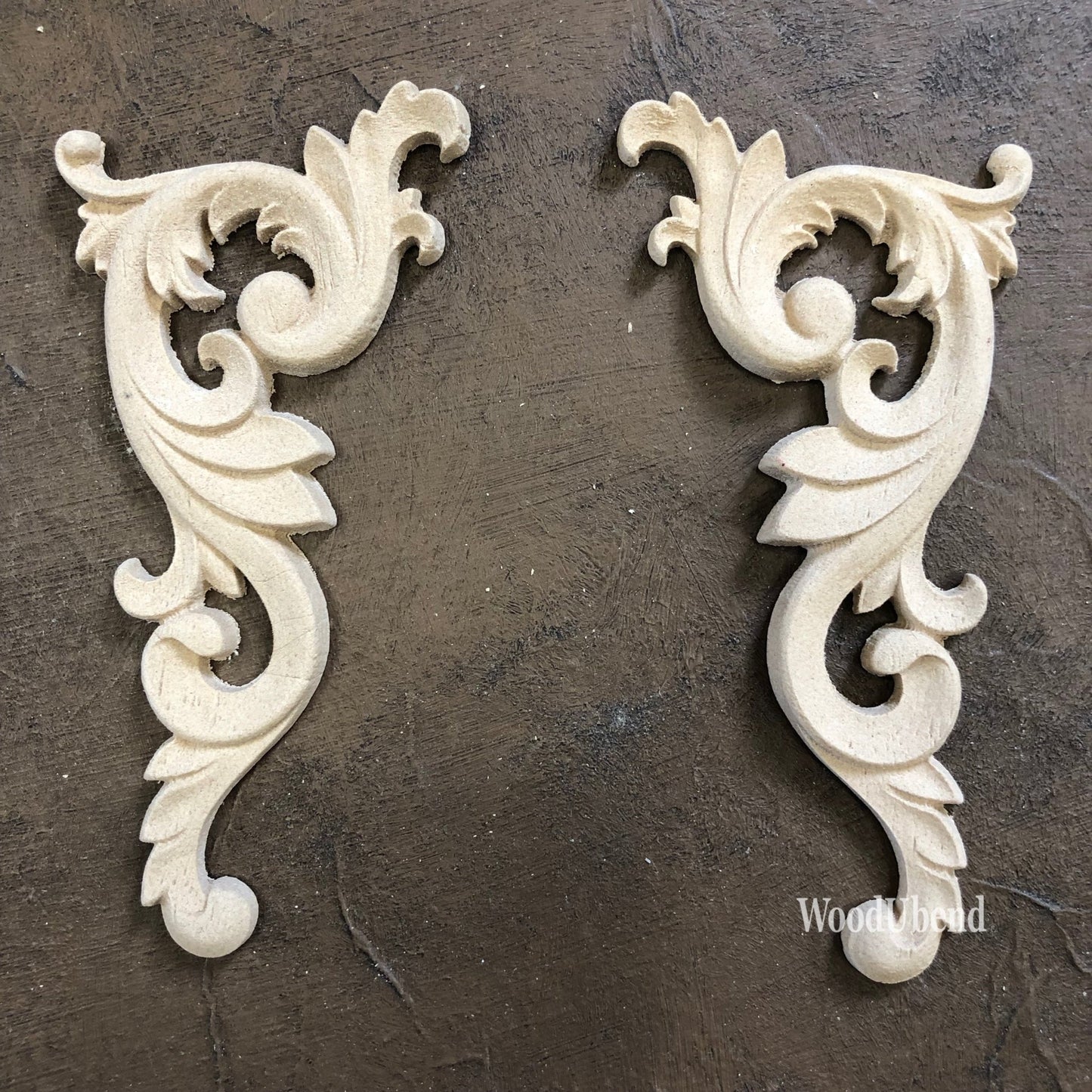 WoodUBend - Pack of Two Scrolls WUB2181 - 12.5 x 6 cm - Rustic River Home