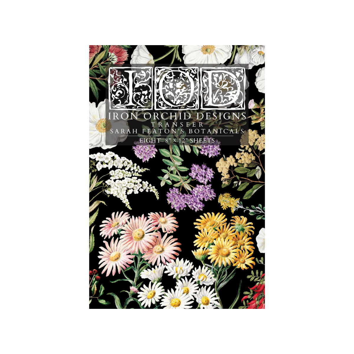 Iron Orchid Designs - Sarah Featon's Botanicals Decor Transfer Pad