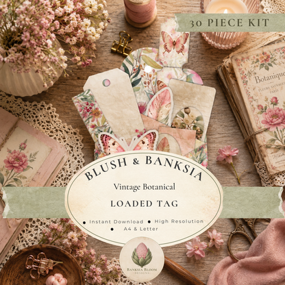 Blush & Banksia Loaded Tag Kit