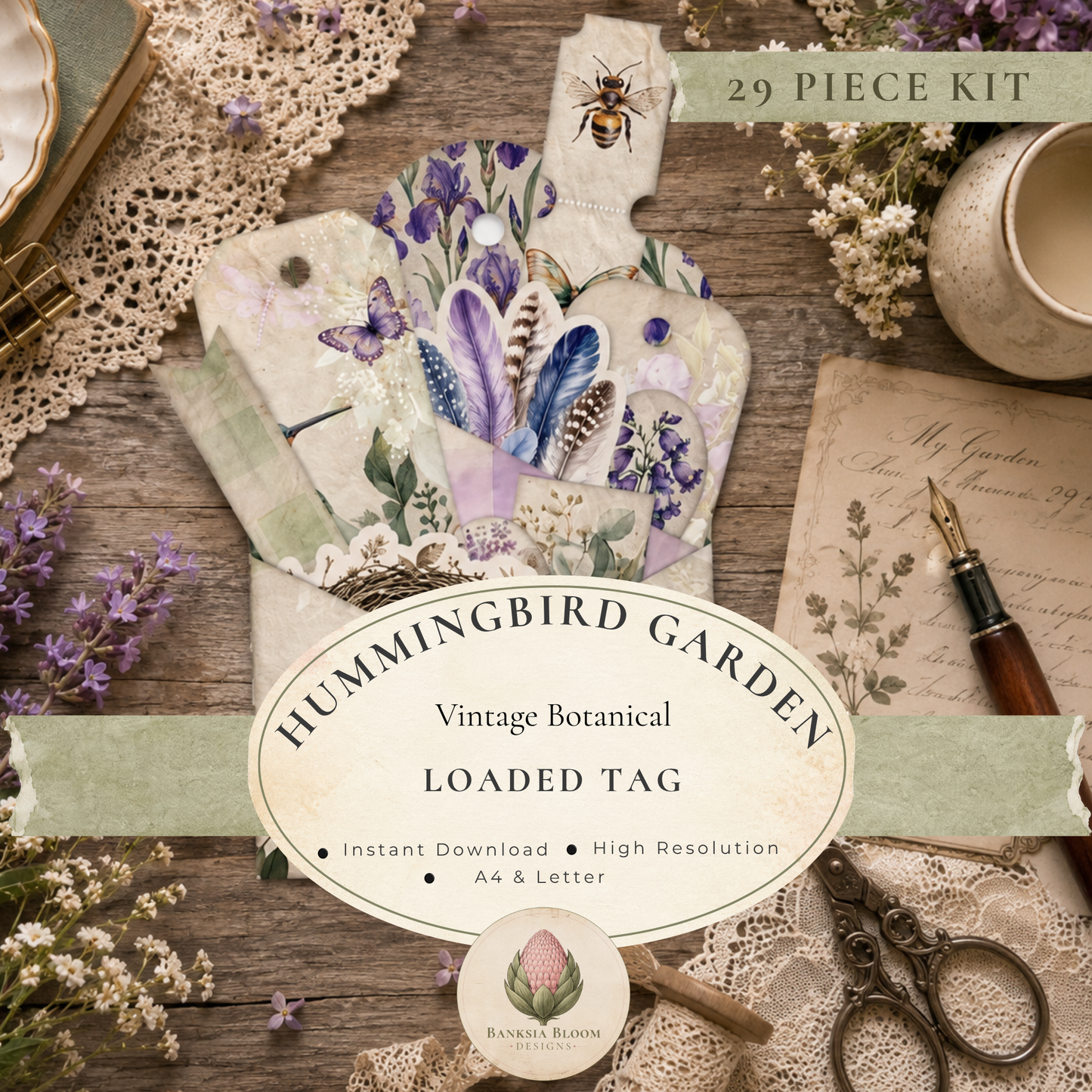 Hummingbird Garden Loaded Tag Kit