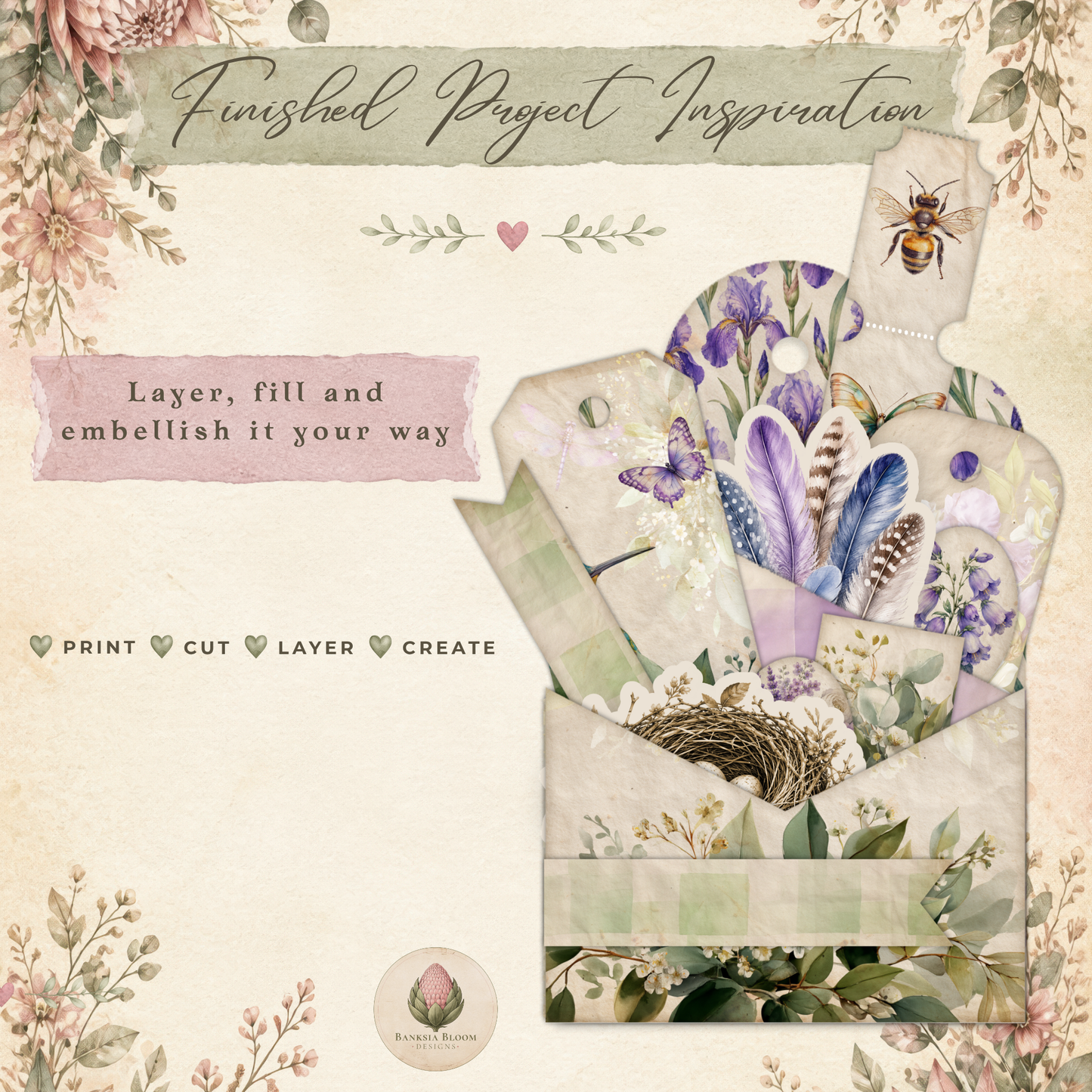 Hummingbird Garden Loaded Tag Kit