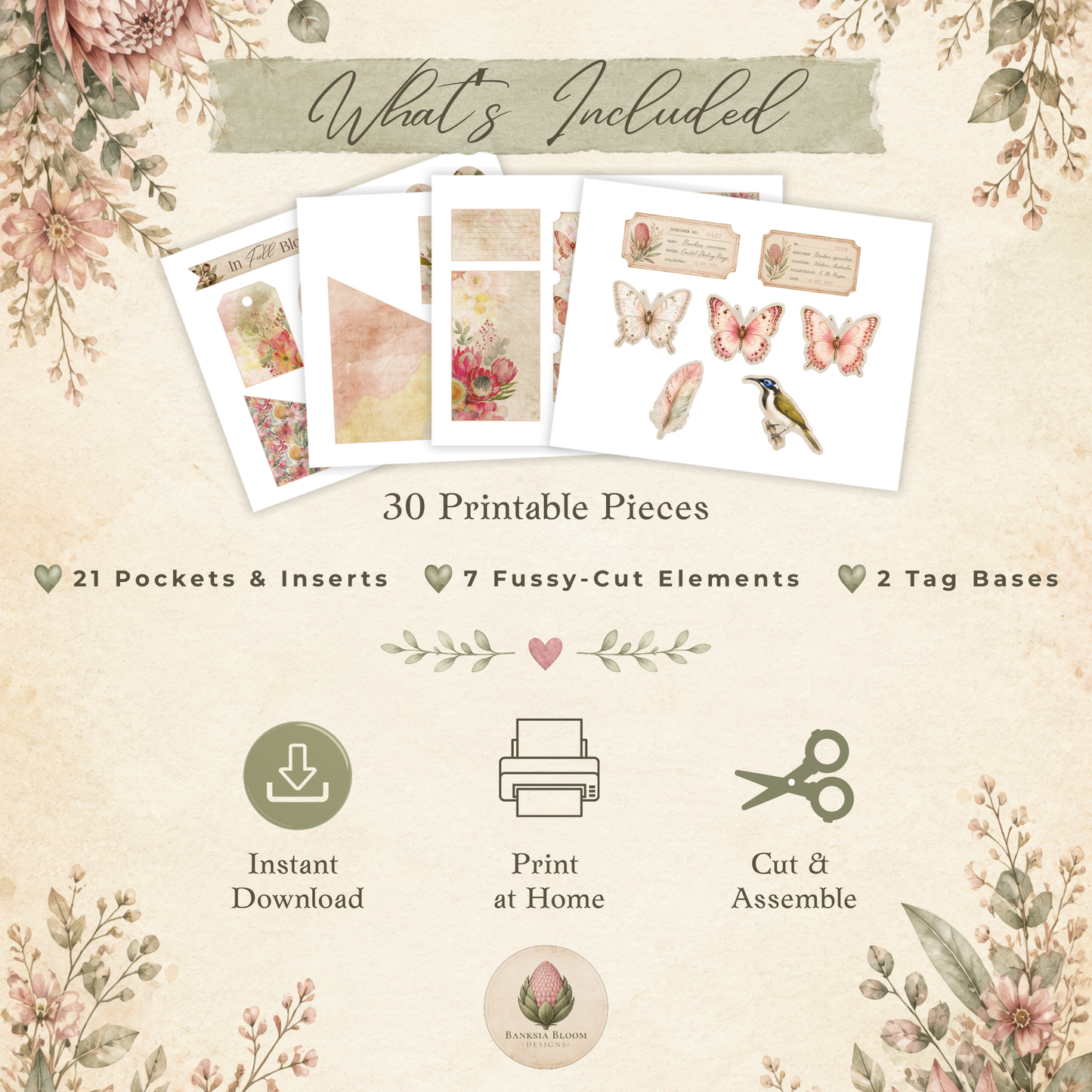 Blush & Banksia Loaded Tag Kit