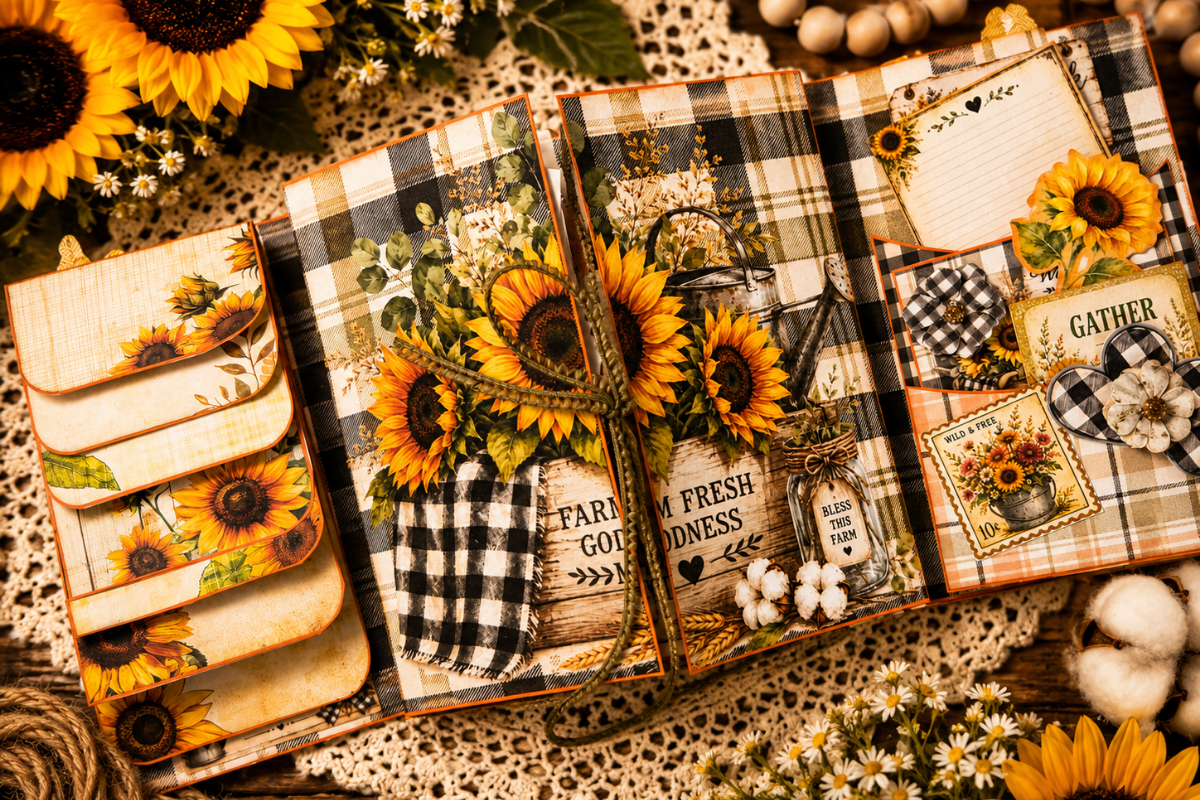Sunflower Harvest Printed Folio Kit