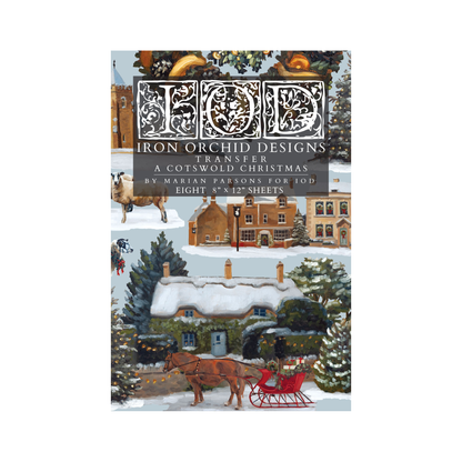 Iron Orchid Designs - A Cotswold Christmas Decor Transfer Pad