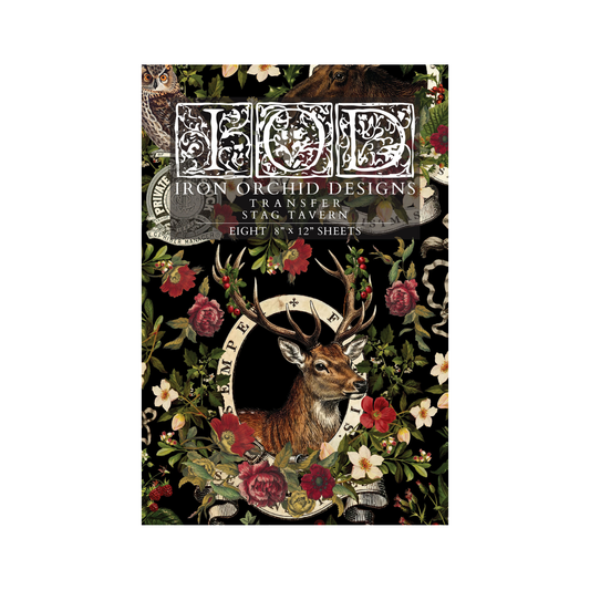 Iron Orchid Designs - Stag Tavern Decor Transfer Pad