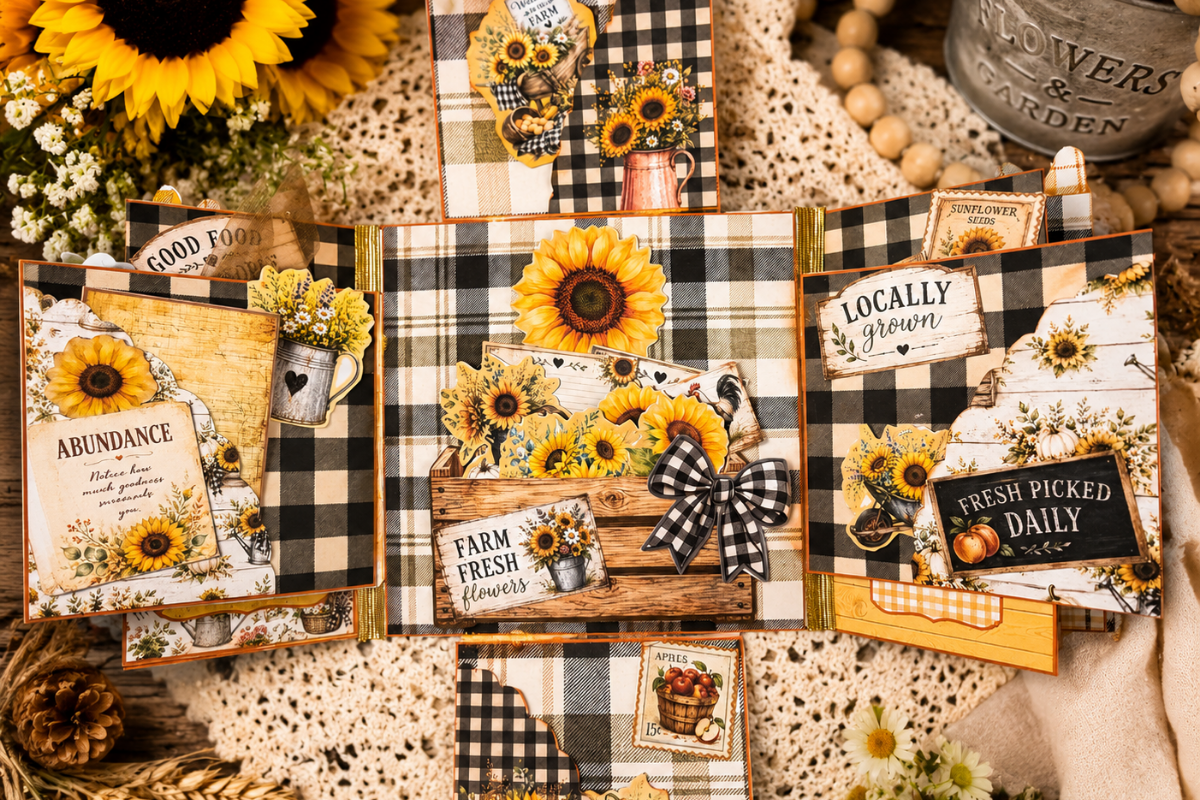 Sunflower Harvest Printed Folio Kit