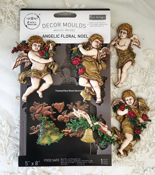 Redesign with Prima - Decor Mould - Angelic Floral Noel