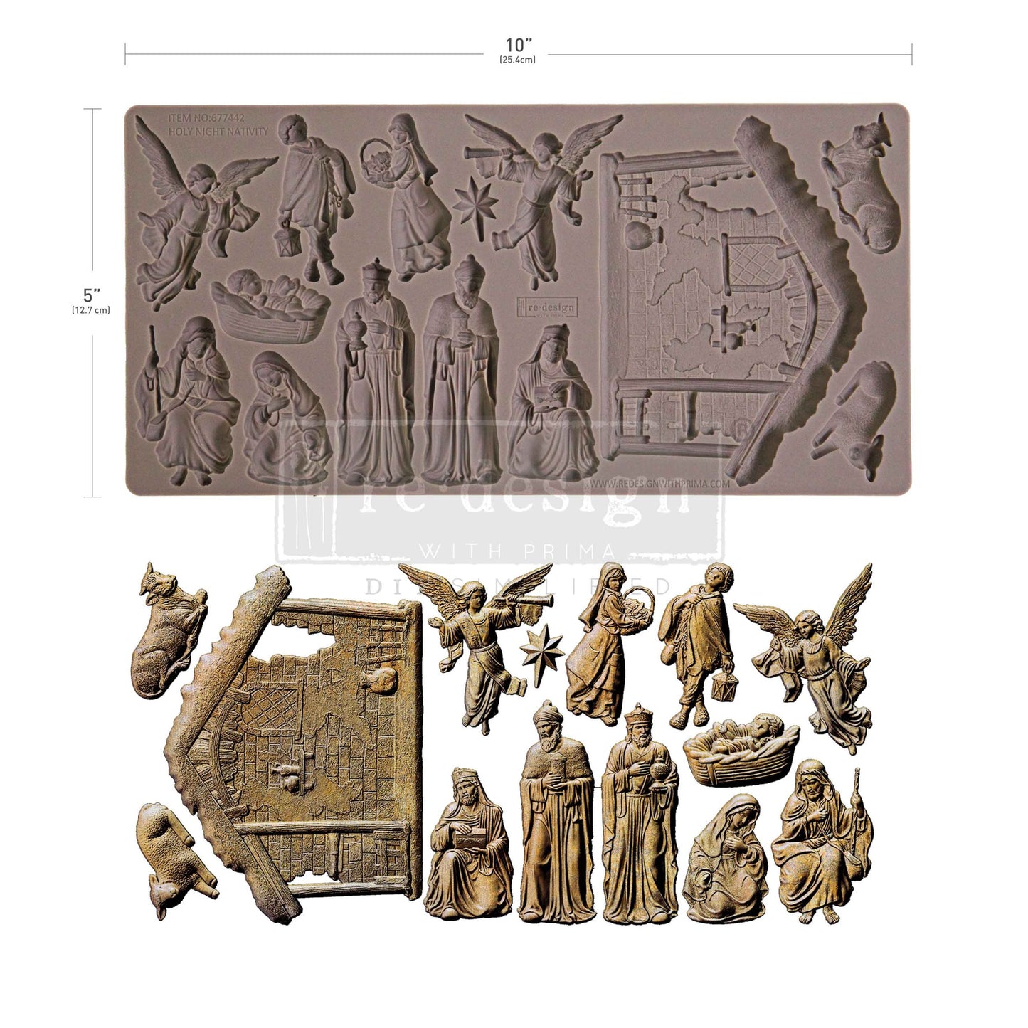 Redesign with Prima - Decor Mould - Holy Night Nativity