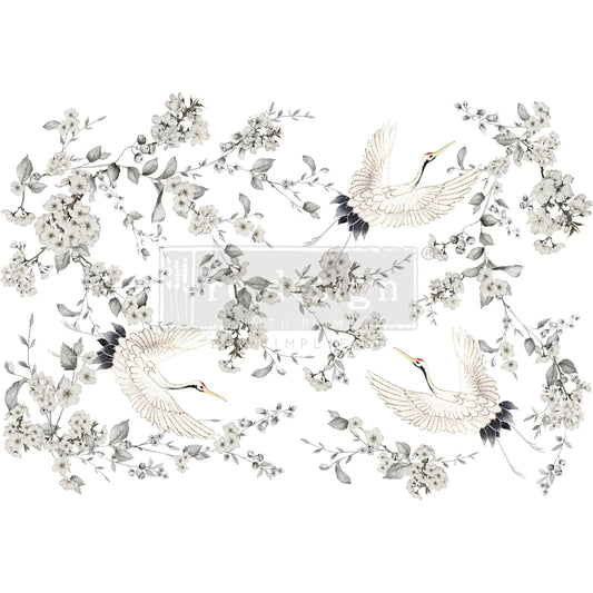 Redesign Decor Transfer - Large - Silver Wings