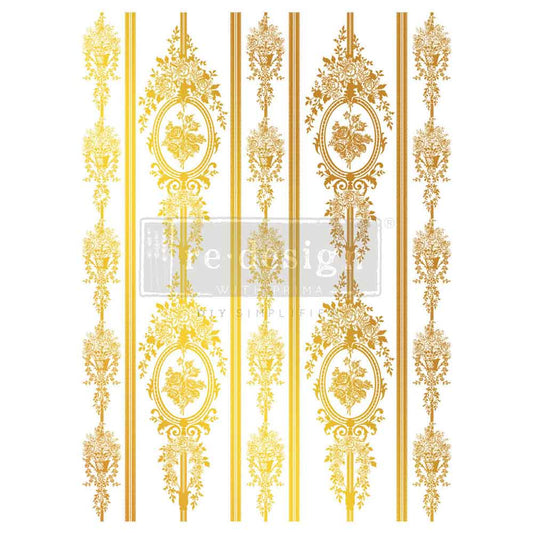 Redesign Decor Transfer - Gold Foil Kacha - Chateau Filigree
