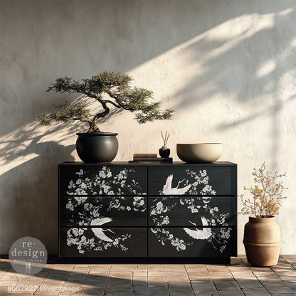Redesign Decor Transfer - Large - Silver Wings
