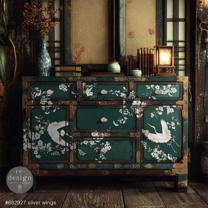 Redesign Decor Transfer - Large - Silver Wings