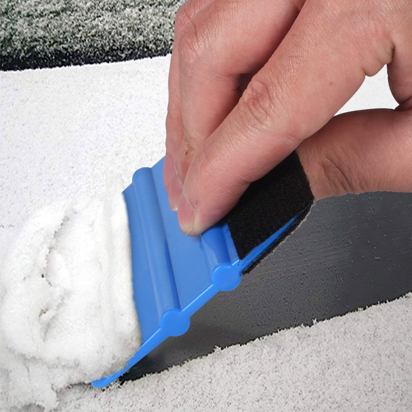 Durable Black Felt Edge Vinyl Squeegee Tool 4-Inch, Car Vinyl Film Wrapping Decal Squeegee Window Tint Work, Professional Scratch Free Squeegee (Pack of 3)