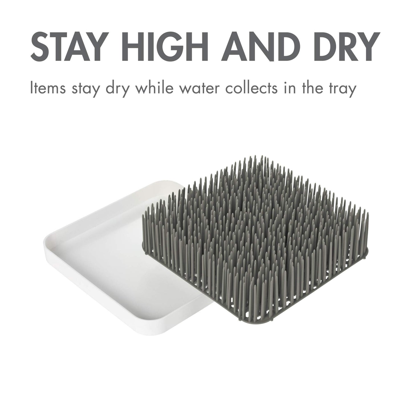 Boon Grass Countertop Drying Rack - Stormy Gray Set 1