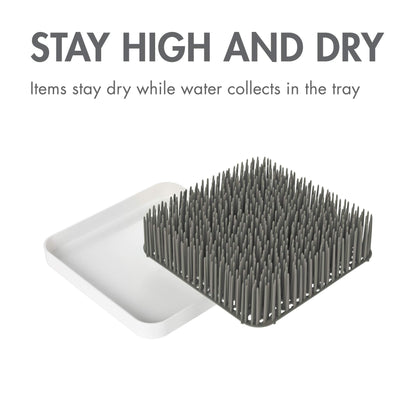 Boon Grass Countertop Drying Rack - Stormy Gray Set 1